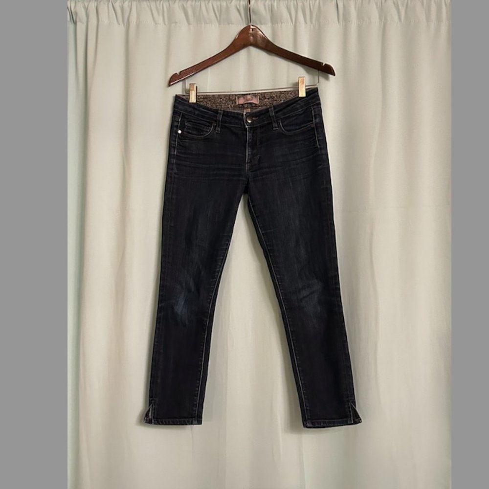 Paige Jeans Womens Sz 27 Dark Wash Capri Crop Laguna Stretch Denim Pants